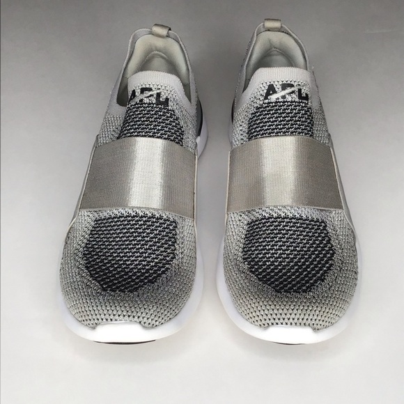 APL TechLoom Bliss Sneakers in Metallic Silver/White/Black. - Picture 2 of 16
